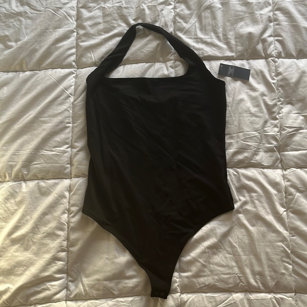 Abercrombie & Fitch Sleek Seamless Fabric Halter Bodysuit